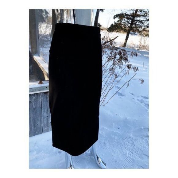 UK2LA Black Maxi Skirt Stretch Flare Sz M - Picture 2 of 5
